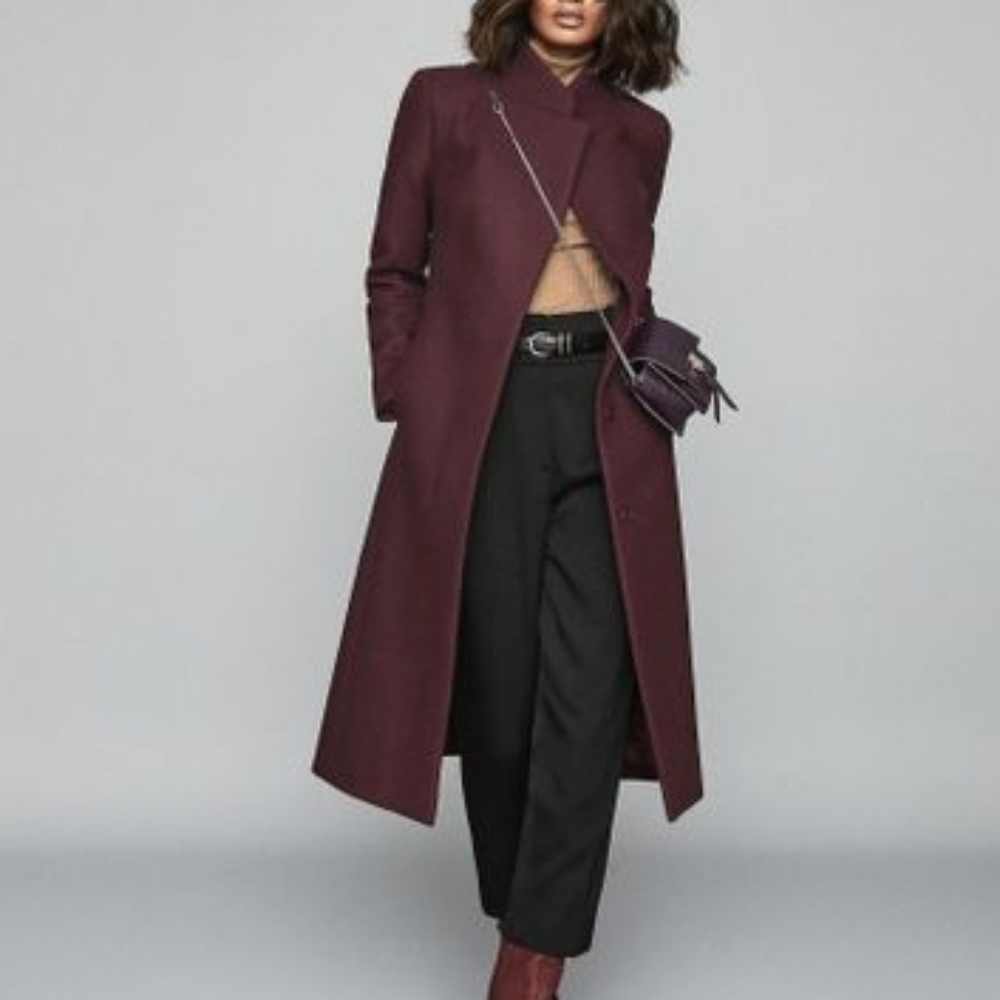 NWOT REISS | $645 Mason Longline Wool Blend Coat - Picture 7 of 10